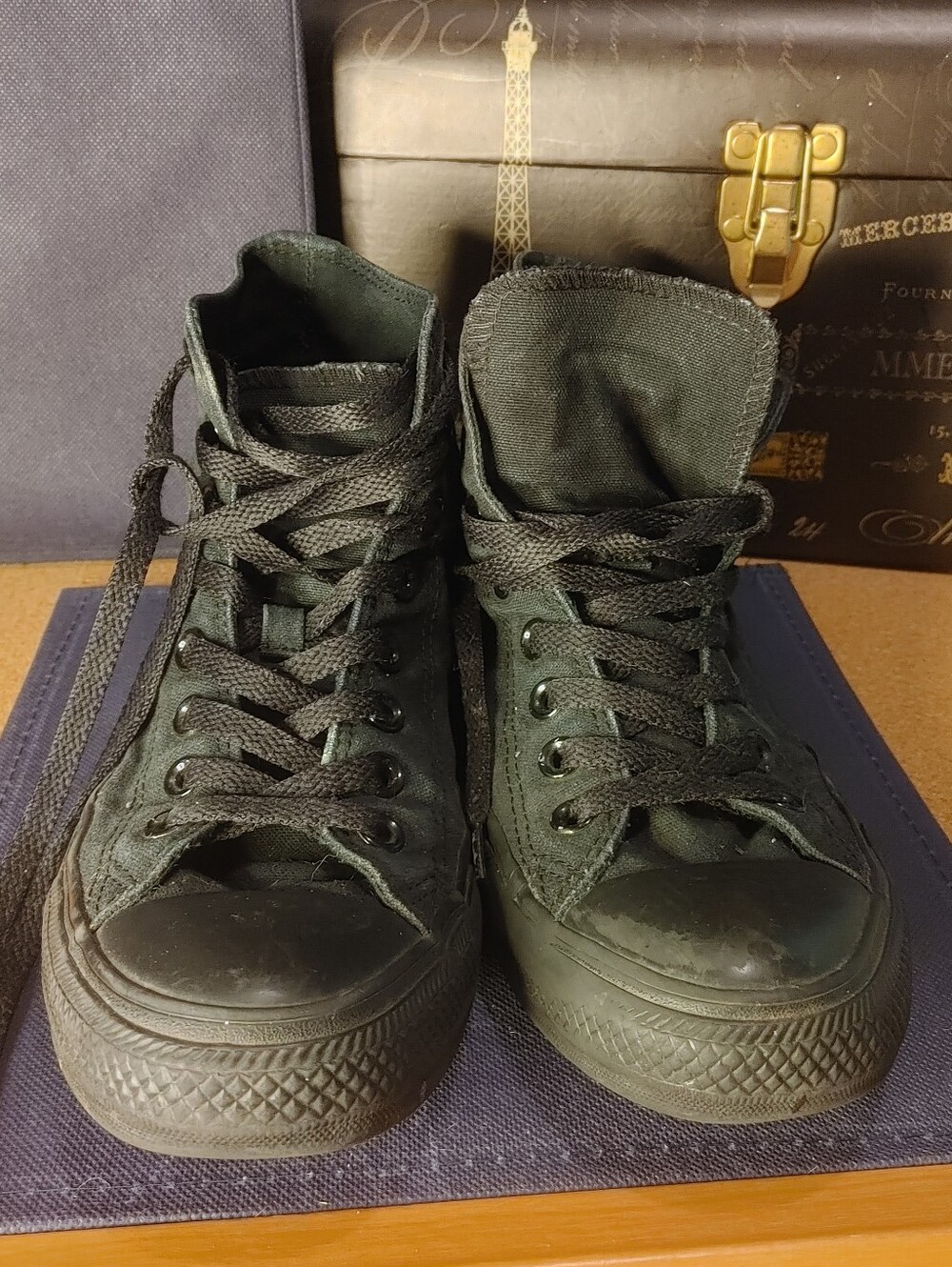 Converse Chuck Taylor All Stars Black On Black High-Top Canvas Sneakers
